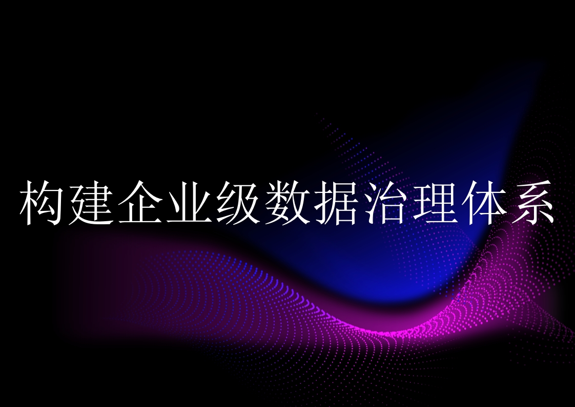 _构建企业级数据治理体系[22页PPT]
